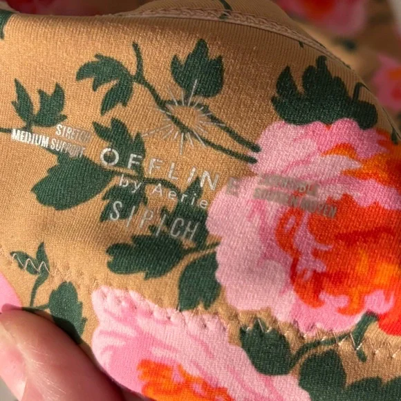 Aerie Offline Rose Print Sports Bra - Picture 4 of 4